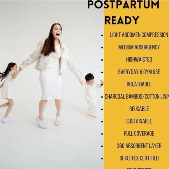 NEW LUVI Bamboo Reusable High Rise Underwear S Incontinence Postpartum Period - Picture 11 of 11